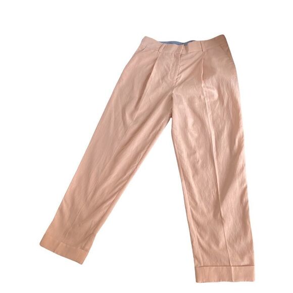 COS High Waisted Wide Leg Tapered Khaki Cotton Pants Size 2 - Picture 1 of 4